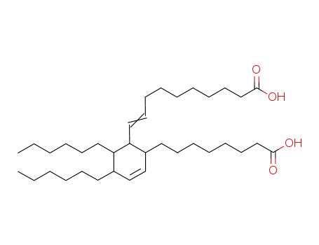 Molecular Structure of 47818-40-6 (6-(9-Carboxy-1-nonenyl)-4,5-dihexylcyclohex-2-ene-1-octanoic acid)