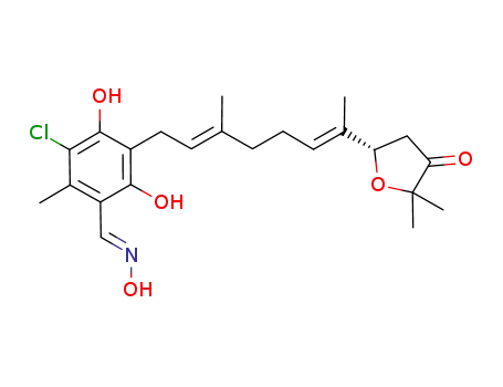 5-[(E,E)-7-(3-chloro-2,6-dihydroxy-5-hydroxyiminomethyl-4-methylphenyl)-1,5-dimethyl-1,5-heptadienyl]-4,5-dihydro-2,2-dimethyl-3(2H)-furanone