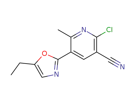 2-chloro-5-(5-ethyl-1,3-oxazol-2-yl)-6-methylnicotinonitrile