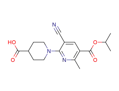 1-(3-cyano-5-(isopropoxycarbonyl)-6-methylpyridin-2-yl)piperidine-4-carboxylic acid