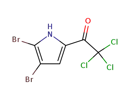 Molecular Structure of 50371-52-3 (2,2,2-TRICHLORO-1-(4,5-DIBROMO-1H-PYRROL-2-YL)-1-ETHANONE)