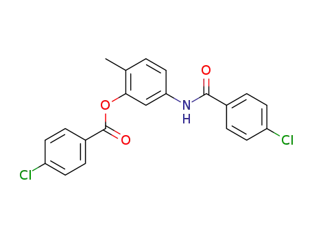 Molecular Structure of 929290-81-3 (Benzoic acid, 4-chloro-, 5-[(4-chlorobenzoyl)amino]-2-methylphenyl
ester)