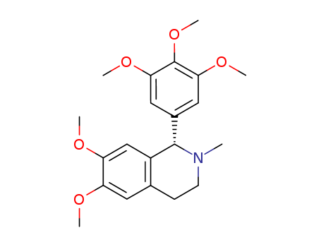 22325-16-2,Isoquinoline,1,2,3,4-tetrahydro-6,7-dimethoxy-2-methyl-1-(3,4,5-trimethoxyphenyl)-, (1S)-,CryptostylineIII (8CI); Isoquinoline, 1,2,3,4-tetrahydro-6,7-dimethoxy-2-methyl-1-(3,4,5-trimethoxyphenyl)-,(S)-; (+)-Cryptostyline III