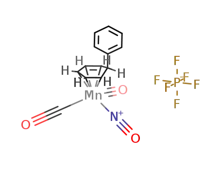 {dicarbonylnitrosyl(cyclohexadienyl(phenyl))manganese}{PF6}
