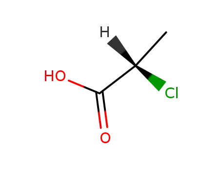 Molecular Structure of 29617-66-1 ((S)-(-)-2-Chloropropionic acid)