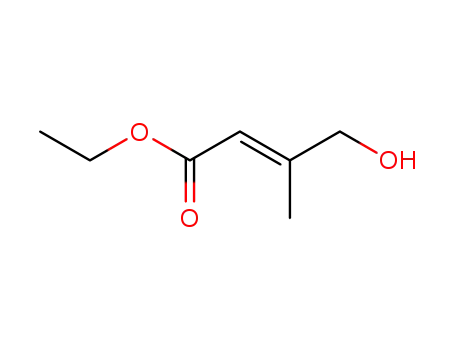 Molecular Structure of 65527-85-7 (2-Butenoic acid, 4-hydroxy-3-methyl-, ethyl ester, (2E)-)
