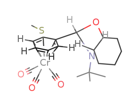 tricarbony(l(3a,7a-trans)-octahydro-3-(t-butyl)-2-(η(6)-2'-methylthiophenyl)benzoxazole)chromium(0)