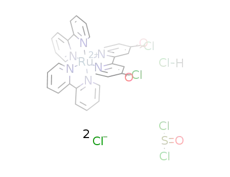 (4,4'-bis(chlorocarbonyl)-2,2'-bipyridine)bis(2,2'-bipyridine)ruthenium-(II) dichloride*SOCl2*HCl
