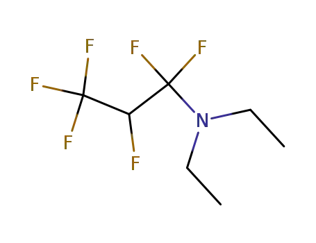 Molecular Structure of 309-88-6 (N,N-Diethyl-1,1,2,3,3,3-hexafluoropropylamine)