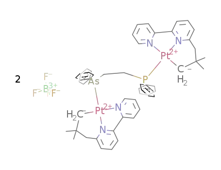 [Pt2(C10H7N2CH2C(CH3)2CH2)2(μ-(1-diphenylphosphino-2-diphenylarsinoethane))](BF4)2