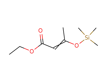 Molecular Structure of 13257-83-5 (2-Butenoic acid, 3-[(trimethylsilyl)oxy]-, ethyl ester)