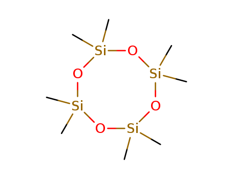 556-67-2,Octamethylcyclotetrasiloxane,Dimethylcyclosiloxane;Cyclic dimethylsiloxane tetramer;Dow Corning 244;KF 994;LS 8620;Mirasil CM 4;NSC 345674;NUCSilicone VS 7207;Octamethylcyclotetrasiloxane;DMC;