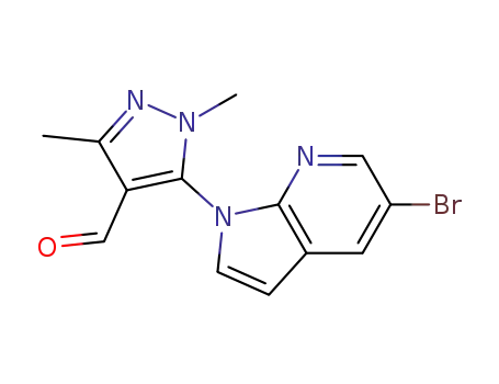 5-(5-bromo-1H-pyrrolo[2,3-b]pyridin-1-yl)-1,3-dimethyl-1H-pyrazole-4-carbaldehyde
