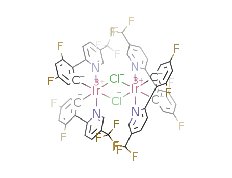 bis-(μ)-chlorotetrakis[2-(2’,4’-difluorophenyl)-5-trifluoromethylpyridinato]-(C2,N)diiridium(III)