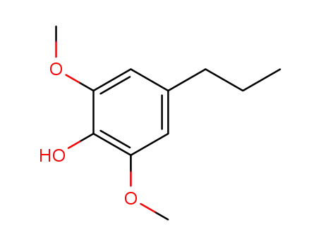 Molecular Structure of 6766-82-1 (Phenol, 2,6-dimethoxy-4-propyl-)