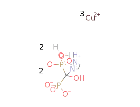 Cu3(2-(1-imidazole)-1-hydroxy-1,1'-ethylidenediphosphonicacid-3H)2 dihydrate
