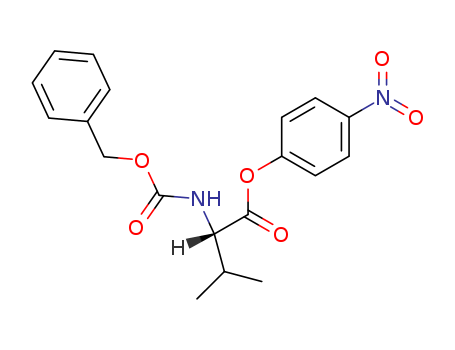 10512-93-3,Z-VAL-ONP,Valine,N-carboxy-, N-benzyl p-nitrophenyl ester, L- (8CI); Benzyloxycarbonyl-L-valinep-nitrophenyl ester; N-Benzyloxycarbonyl-L-valine p-nitrophenyl ester;N-Carbobenzoxy-L-valine p-nitrophenyl ester; N-Carbobenzoxyvaline p-nitrophenylester; N-a-Carbobenzoxy-L-valinep-nitrophenyl ester; a-N-Benzyloxycarbonyl-L-valine p-nitrophenyl ester