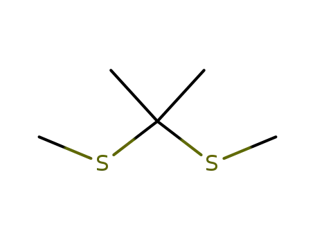 Molecular Structure of 6156-18-9 (2,2-Bis(methylthio)propane)