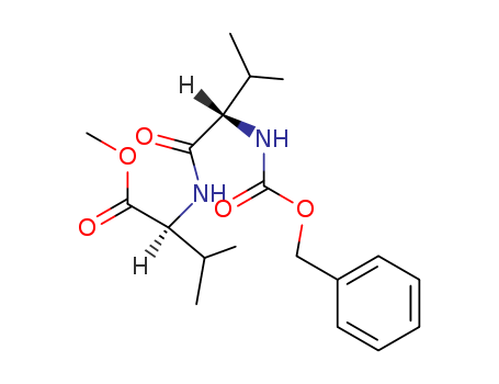 Molecular Structure of 1999-88-8 (L-Valine, N-[N-[(phenylmethoxy)carbonyl]-L-valyl]-, methyl ester)