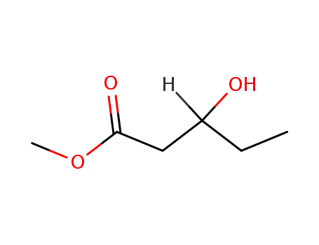 Molecular Structure of 56009-31-5 (3-Hydroxyvaleric acid methyl ester)