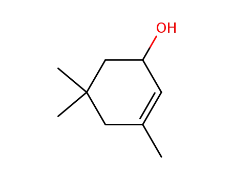 Molecular Structure of 470-99-5 (3,5,5-TRIMETHYL-2-CYCLOHEXEN-1-OL)