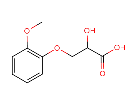 Molecular Structure of 13057-65-3 (beta-(2-methoxyphenoxy)lactic acid)