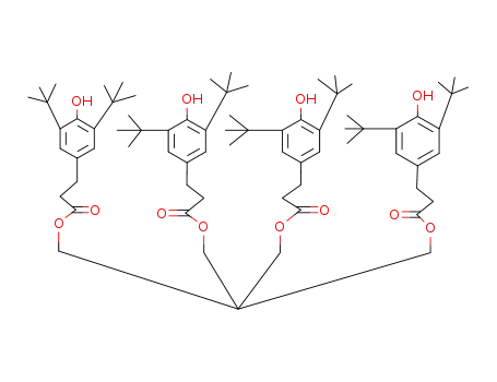 Molecular Structure of 6683-19-8 (Pentaerythritol tetrakis(3-(3,5-di-tert-butyl-4-hydroxyphenyl)propionate))