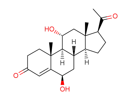 Molecular Structure of 600-48-6 ((6beta,11alpha)-6,11-dihydroxypregn-4-ene-3,20-dione)