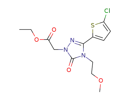 ethyl [3-(5-chloro-2-thienyl)-4-(2-methoxyethyl)-5-oxo-4,5-dihydro-1H-1,2,4-triazol-1-yl]acetate