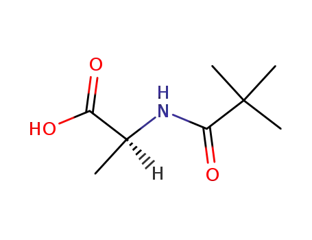 Molecular Structure of 5872-22-0 (L-Alanine, N-(2,2-dimethyl-1-oxopropyl)-)