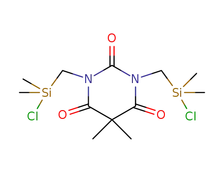 1,3-bis[(chlorodimethylsilyl)methyl]-5,5-dimethylpyrimidine-2,4,6-trione