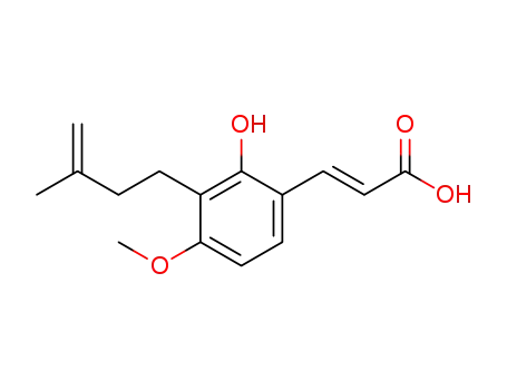 (E)-2-hydroxy-4-methoxy-3-isopentenyl-cinnamic acid