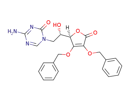 4-amino-1-[2-(3,4-bis-benzyloxy-5-oxo-2,5-dihydro-furan-2-yl)-2-hydroxy-ethyl]-1H-[1,3,5]triazin-2-one