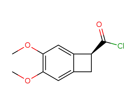 (S)-3,4-dimethoxy-bicyclo[4.2.0]octa-1.3,5-triene-7-carboxylic acid chloride