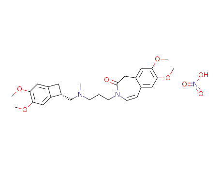 3-{3-[((S)-3,4-dimethoxy-bicyclo[4.2.0]octa-1,3,5-triene-7-ylmethyl)-methyl-amino]-propyl}-7,8-dimethoxy-1,3-dihydro-benzo[d]azepine-2-one nitrate