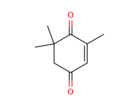 Molecular Structure of 1125-21-9 (2,6,6-Trimethyl-2-cyclohexene-1,4-dione)
