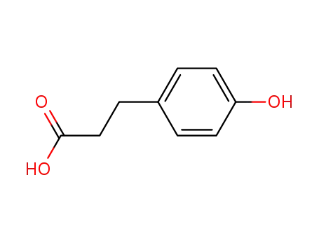 Molecular Structure of 501-97-3 (3-(4-Hydroxyphenyl)propionic acid)