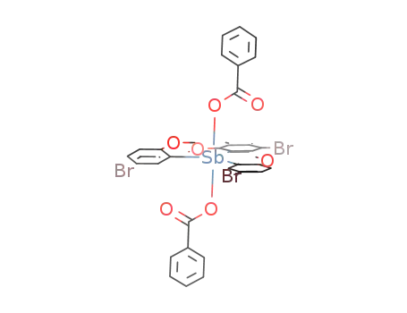 ((2-methoxy-5-bromophenyl)3Sb(PhC(O)O)2