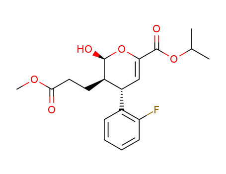 isopropyl 4-(2-fluorophenyl)-2-hydroxy-3-(3-methoxy-3-oxopropyl)-3,4-dihydro-2H-pyran-6-carboxylate