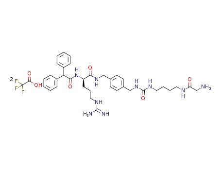 (R)-Nα-diphenylacetyl-{4-[4-(2-aminoacetyl)aminobutylaminocarbonyl aminomethyl]benzyl}argininamide bis(hydrotrifluoroacetate)