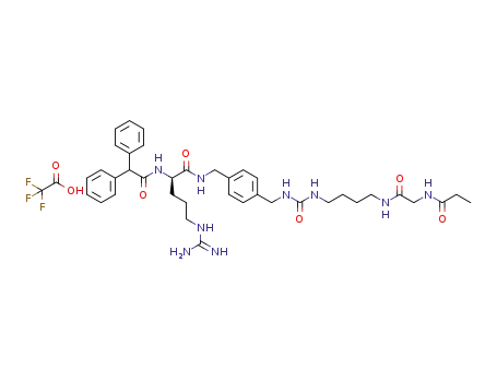 (R)-Nα-diphenylacetyl-{4-[4-(propionylaminomethylcarbonyl)aminobutylaminocarbonyl aminomethyl]benzyl}argininamide hydrotrifluoroacetate
