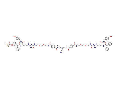 (R,R)-N,N-bis[N-(N-{8-[4-diphenylacetylamino-4-(4-hydroxybenzylaminocarbonyl)butyl]amino-(amino)methyleneamino-carbonylamino-3,6-dioxaoctyl}-4-aminocarbonylbenzoyl)-2-aminoethyl]ethane-1,2-diamine tetra(hydrotrifluoroacetate)