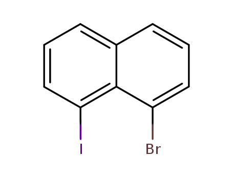 Molecular Structure of 4044-58-0 (1-Bromo-8-iodonaphthalene)