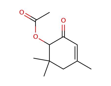 Molecular Structure of 19019-49-9 (4,6,6-trimethyl-2-oxocyclohex-3-en-1-yl acetate)
