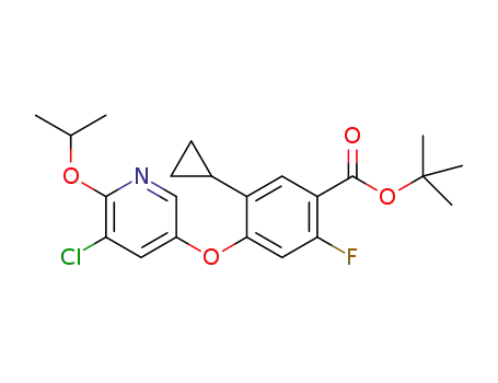 tert-butyl 4-((5-chloro-6-isopropoxypyridin-3-yl)oxy)-5-cyclopropyl-2-fluorobenzoate
