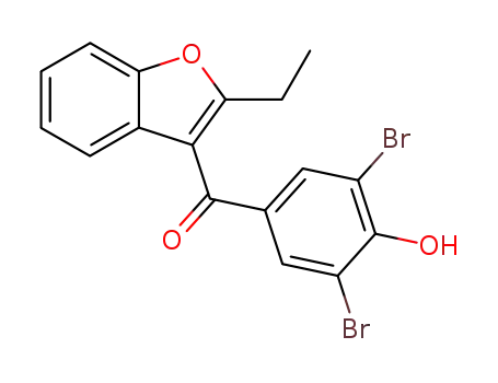 Molecular Structure of 3562-84-3 (BENZBROMARONE)