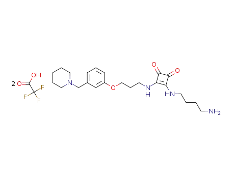 3-((4-aminobutyl)amino)-4-((3-(3-(piperidin-1-ylmethyl)phenoxy)propyl)amino)cyclobut-3-ene-1,2-dione bis(hydrotrifluoracetate)