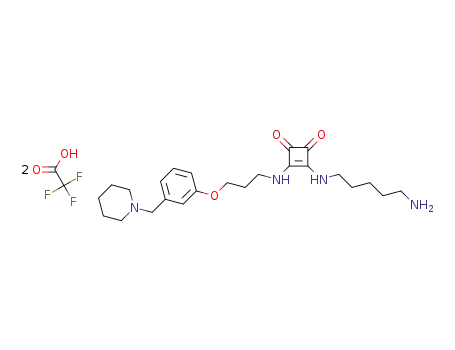 3-(5-aminopentylamino)-4-{3-[3-(piperidin-1-ylmethyl)phenoxy]propylamino}cyclobut-3-ene-1,2-dione bis(hydrotrifluoroacetate)