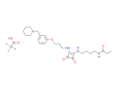 N-[4-(3,4-dioxo-2-{3-[3-(piperidin-1-ylmethyl)phenoxy]propylamino}cyclobut-1-enylamino)butyl]propionamide hydrotrifluoroacetate