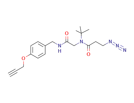 3-azido-N-(tert-butyl)-N-(2-oxo-2-((4-(prop-2-yn-1-yloxy)-benzyl)amino)ethyl)propanamide